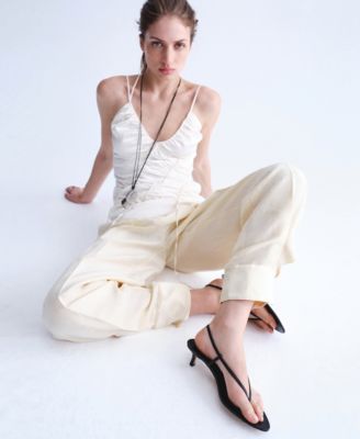 Selection Women's Straps Heeled Leather Sandals