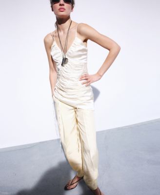 Selection Women's Adjustable Ruched Satin Dress