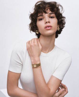 Women's Sophisticated Gold Tone Stainless Steel Bracelet Watch, 20mm