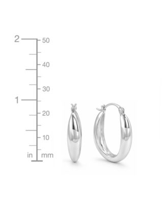 High Polished Oval Hoop Earring