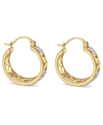Crystal 18K Gold Plated Hoop Earring