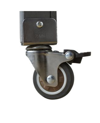 Farmhouse Rolling Outdoor Kitchen Cart Stainless Top