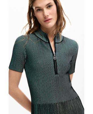 Women's Textured zipper dress