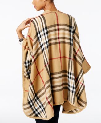 Charter Club Exploded Plaid Poncho, Created for Macy's