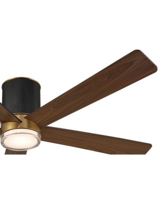 56" Vex Matte Black LED Hugger Ceiling Fan with Remote