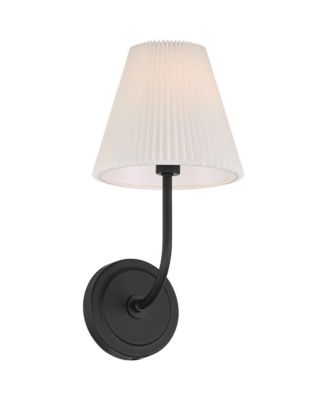 Possini Euro Nina 14" High Matte Black Wall Sconce Set of 2