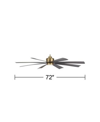 72" Grande Soft Brass LED Ceiling Fan with 12" Downrod