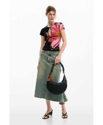 Women's T-Shirt Opening Flower