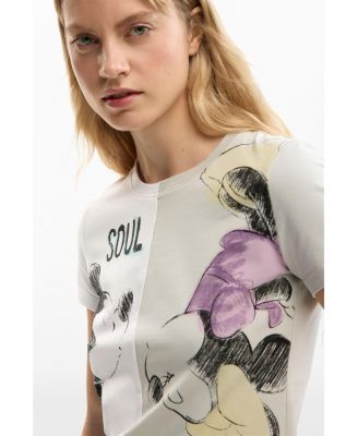 Women's Mickey and Minnie Mouse Kiss T-Shirt