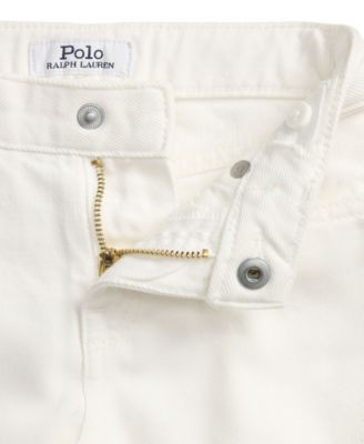 Girls' 2T-6X Eyelet-Cuff Cotton Denim Wide-Leg Jean