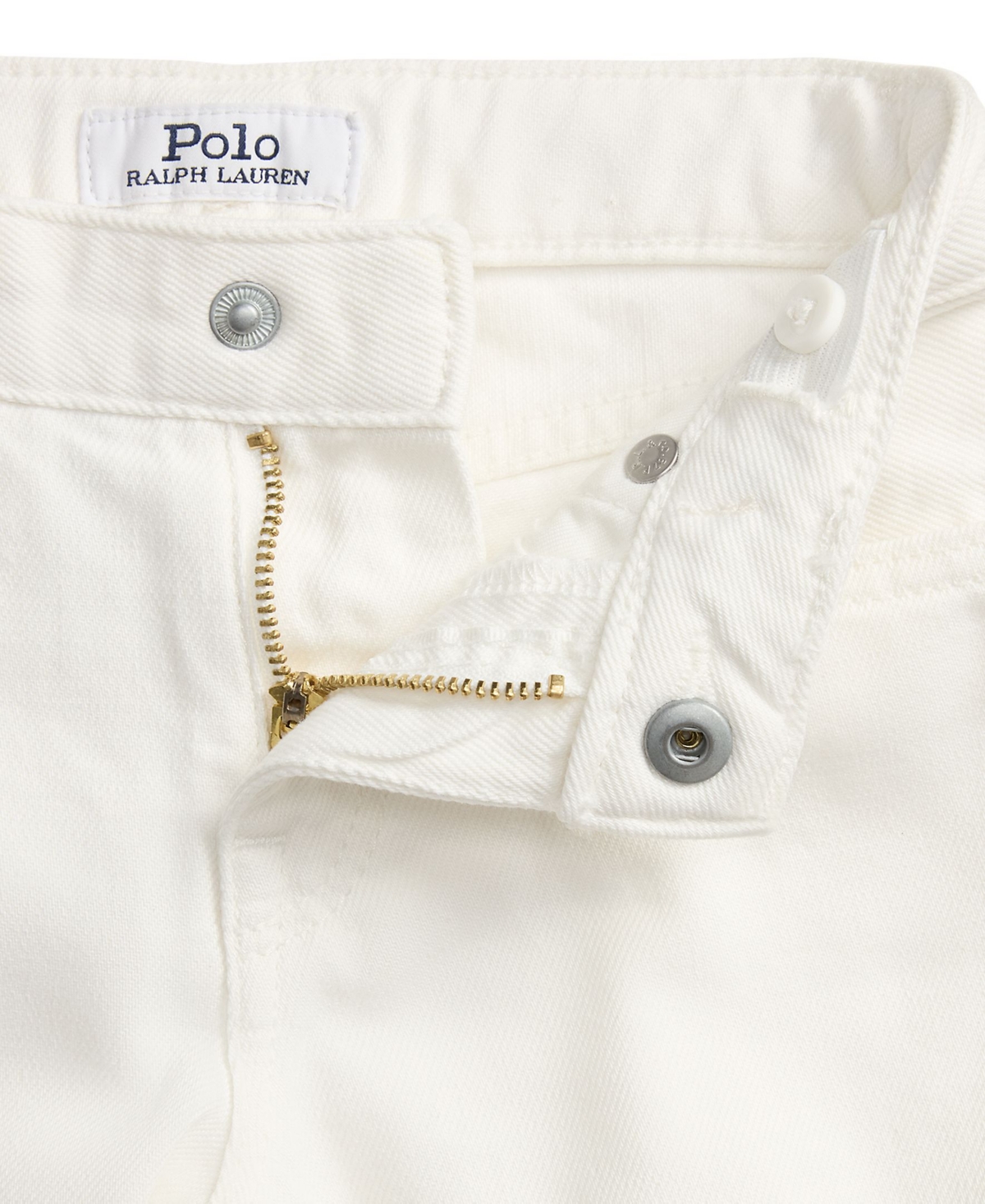 Polo Ralph Lauren Girls' 2T-6X Eyelet-Cuff Cotton Denim Wide-Leg Jean