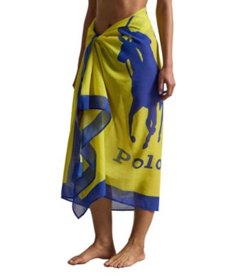 Polo Ralph Lauren Women's Big Pony Long Scarf Swimsuit Cover Up