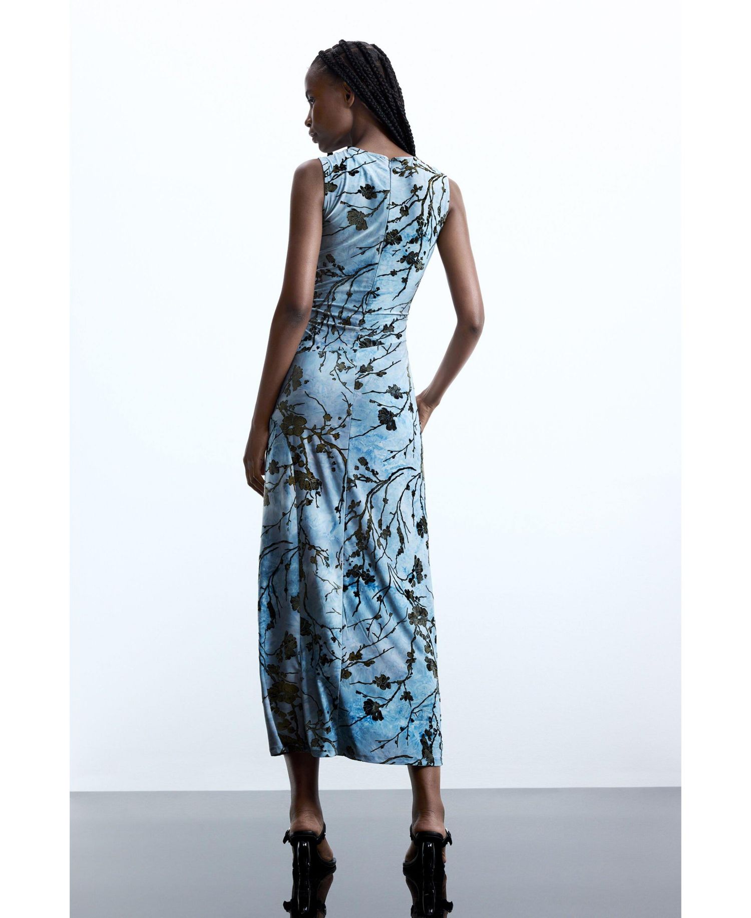 Women's Flocked midi dress