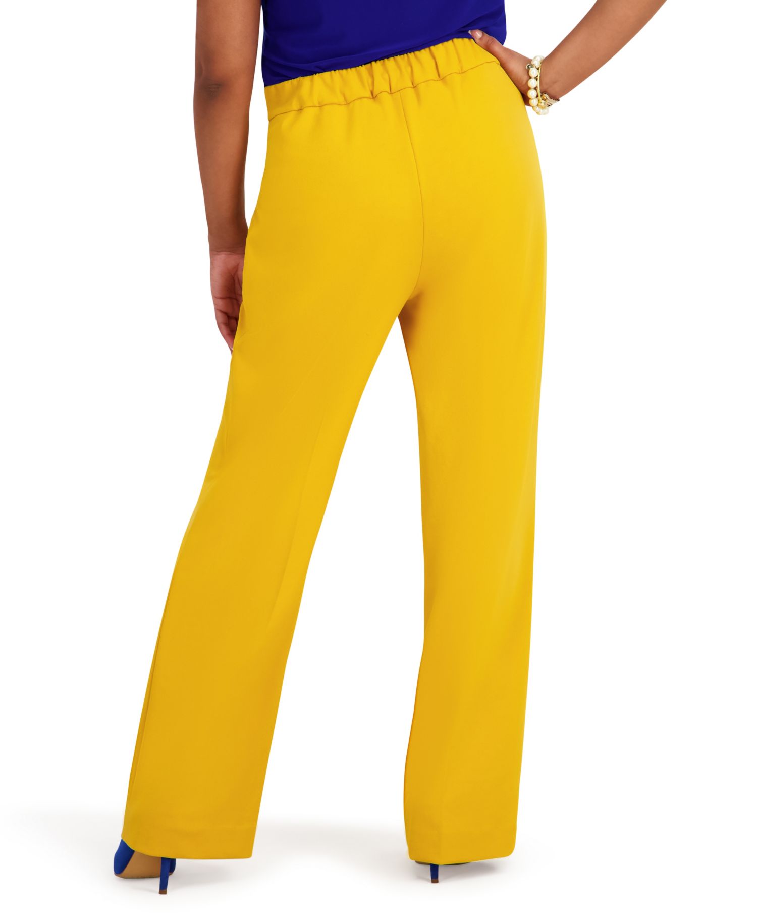 Women's Elasticized Back Wide-Leg Pants