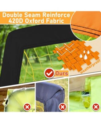 Soccer Goal 7'x5', 6.6 x3.3', 5'x3.6', 4'x3', 3'x2.2' Soccer Net for Kids Backyard