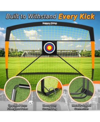 Soccer Goal 7'x5', 6.6 x3.3', 5'x3.6', 4'x3', 3'x2.2' Soccer Net for Kids Backyard