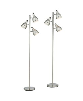 Trac 64" Tall Tree-Style 3-Light Standing Floor Lamps, Set of 2