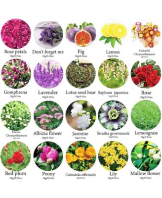20 bags Dried Flowers Herbs Kit Soap Candle Bath