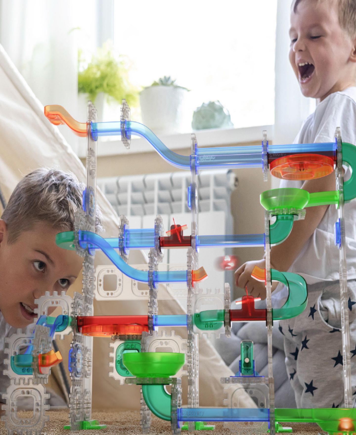 Детский конструктор Discovery Kids Glow Roll Light-Up 92-Piece Building Set, Ages 5+ — фото 10