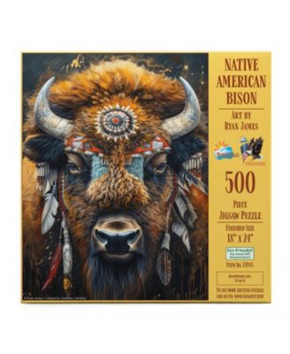 Native American Bison 500 piece Jigsaw Puzzle for Adults