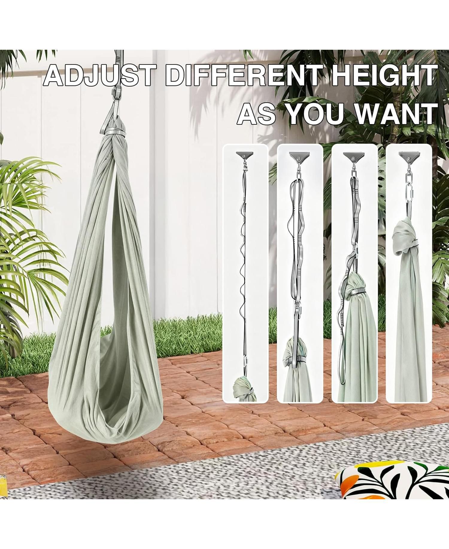 Sensory Swing Dual-Layer Therapy Swing for Autism, ADHD and Sensory Needs, Calming Hug Effect, 360degree(s) Swivel