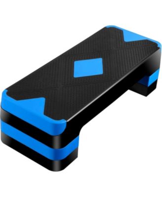 26.5 inch Aerobic Step Platform with 4 Step Risers, Height Adjustable Exercise Stepper for Home Gym Workouts