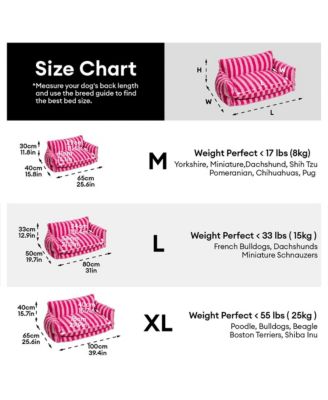 Striped Faux Lambswool Double Layer Pet Sofa Bed