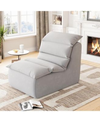 Bean Bag Chair for Adults, Fireside Lazy Sofa with Back Support, Memory Foam, Non-Slip, Living Room