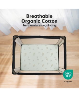 Mini Crib Sheets for Baby Girls, Boys, 2-Pack Soothe Pack and Play Sheets Fitted, Pack N Play Mattress Sheet