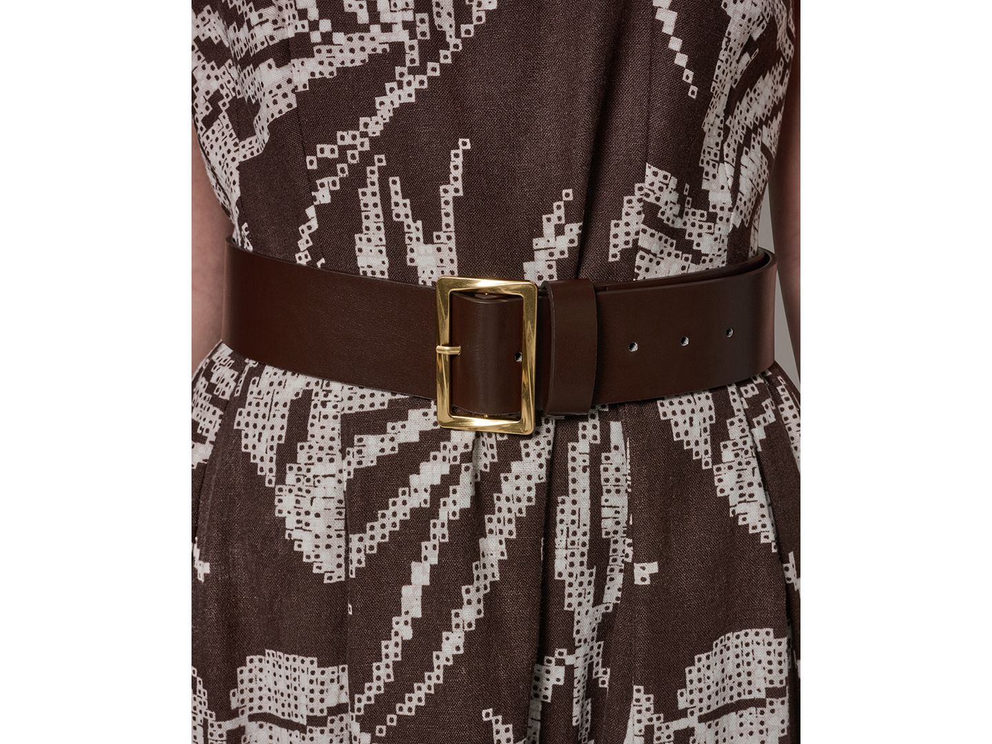 Женское платье Donna Karan New York Printed Square Neck Midi, цвет: Разноцветный — фото 5