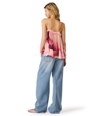 Women's Printed Sweetheart Neck Top