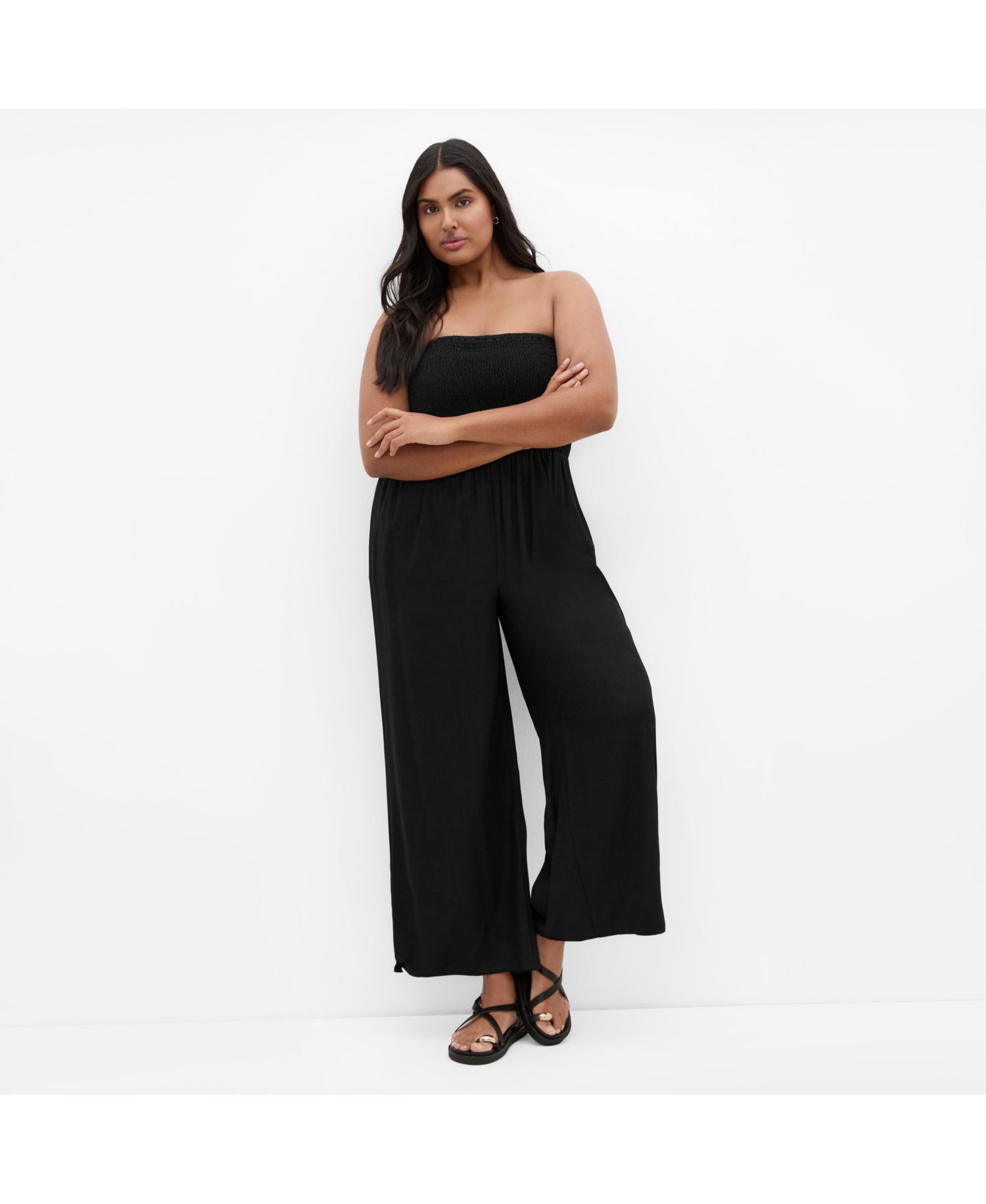 Plus Size Ally Strapless Jumpsuit