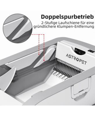  Wi-Fi Smart Litter Box with Touchscreen App Control, Wide Entryway, Self-Cleaning System and Odor Seal Technology, Quiet Operation