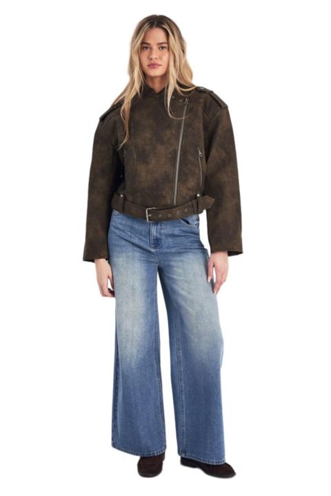 Женские куртки Nasty Gal Women's Cropped Biker Jacket