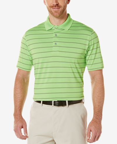 PGA TOUR Men's AirFlux Striped Golf Polo