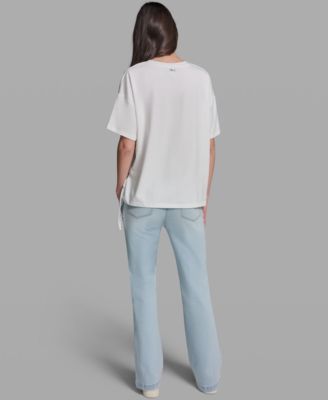 Women's Floral Print Crewneck Top