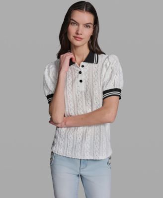Women's Collared Short-Sleeve Top