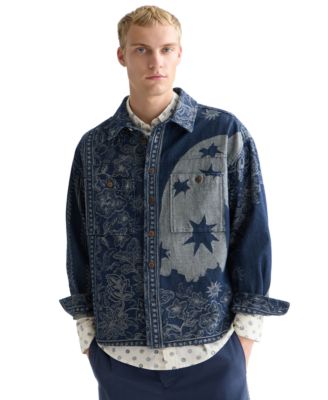 Men's Long-Sleeve Jacquard Overshirt