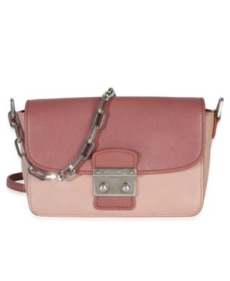 Pink Bicolore Goatskin Madras Chain Shoulder Bag