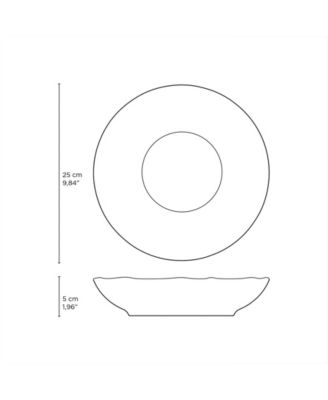 Stoneware Pasta Bowls, Set of 6