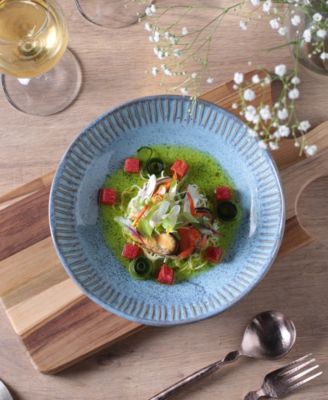 Stoneware Linhas Salad Bowls, Set of 6