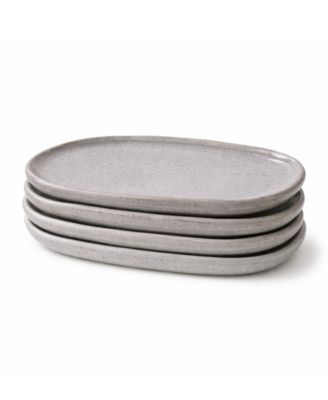 Medium Shallow 9" Oval Platters, Set of 4