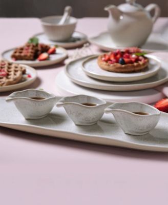 Stoneware Bread Plates, Set of 6