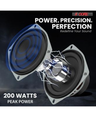 4 Inch Subwoofer Pair 200W Car Audio Sub Woofer 4 Ohm Deep Bass Replacement Loud Speaker