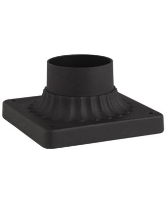 Moray Bay High Mission Outdoor Post Light Fixture Pole Porch with Pier Mount Adapter 3-Light Glass Shade