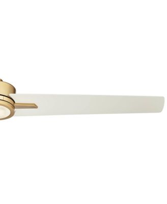 60" Monte Largo Soft Brass LED Ceiling Fan with 24" Downrod