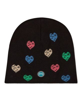 Kids Cozy "Colorful Hearts" Rayon-Blend Knit Beanie