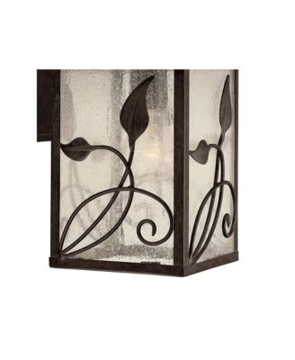 French Garden Rustic Farmhouse Outdoor Wall Light Fixtures Set of 2 Metal 12 1/2" Clear Seedy Glass for Post Exterior