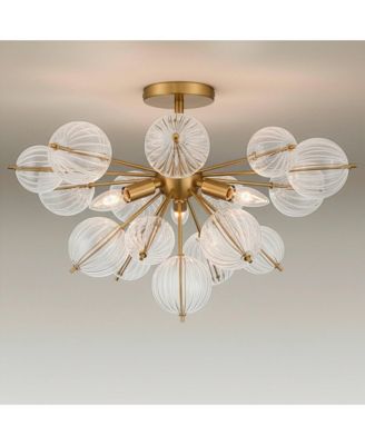 Possini Euro Magrania 23" Wide Gold Sputnik 3-Light Ceiling Light