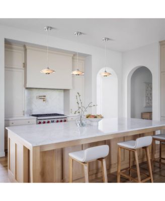 Possini Euro Saucer 8"W Nickel and Glass LED Mini Pendant Set of 3